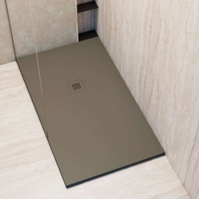 Receveur de douche extraplat marron gris 70x200 cm Arena - POALGI
