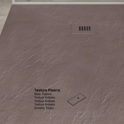 Receveur de douche extraplat marron gris 80x100 cm Hos's - POALGI
