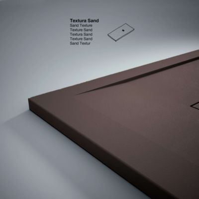 Receveur de douche extraplat marron gris 80x180 cm Clay - POALGI