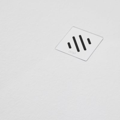 Receveur de Douche Extraplat MINIMO  - 100x170x2,6cm - Texture Ardoise Blanc - Résine Minérale - RÉSIGRÈS