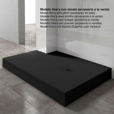 Receveur de douche extraplat noir 70x130 cm Arena - POALGI