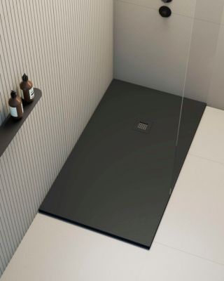 Receveur de douche extraplat noir 75x130 cm Hos's - POALGI