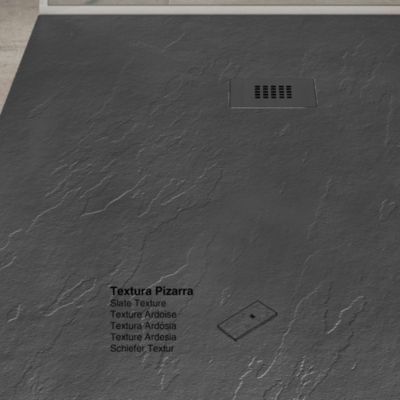 Receveur de douche extraplat noir 80x180 cm Hos's - POALGI