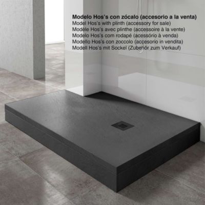 Receveur de douche extraplat noir 80x180 cm Hos's - POALGI