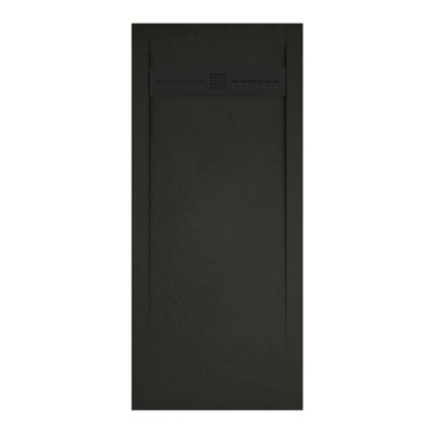 Receveur de douche extraplat noir 90x160 cm Gneis - POALGI