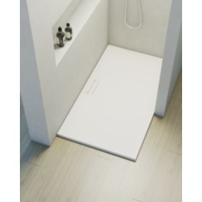 Receveur de douche extraplat rectangulaire blanc 80x140 cm Shile - POALGI