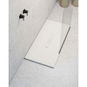 Receveur de douche extraplat rectangulaire blanc ivoire 70x100 cm Clay - POALGI