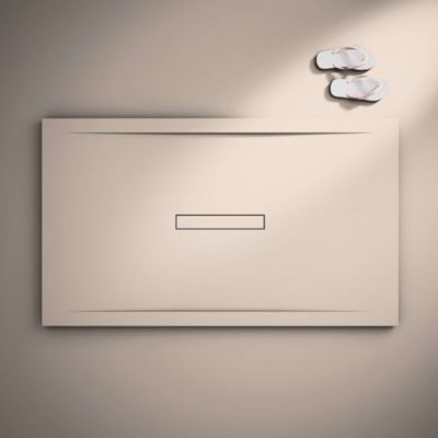 Receveur de douche extraplat rectangulaire blanc perle 70x100 cm Clay - POALGI