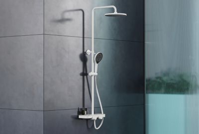 Receveur de douche fonte minérale 90x120x4.5cm, Gris béton, Bac à douche antidérapant, Pente écoulement, Avec Bonde type B