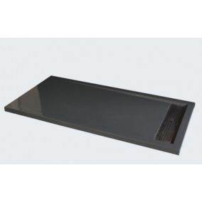 Receveur de douche fonte minérale (solid stone) 1680BG gris brillant 160x80x4,5cm