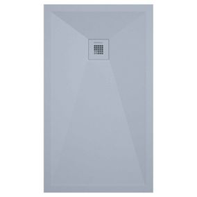 Receveur de douche gris lisse Stone Plus, grille de couleur - 120 x 90 cm