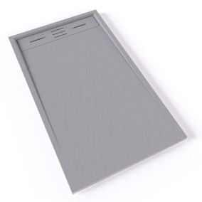 Receveur de douche HIEMAL 70 x 120 cm résine Gris aspect ardoise + bonde incluse - Saniverre