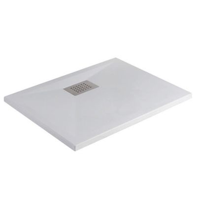 Receveur de douche KINEDO Kinesurf biotec rectangle Blanc 150 x 90 x 4 bonde centre longueur