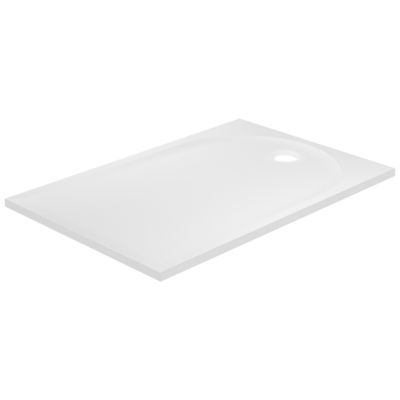 Receveur de douche L.120 x l.90 cm blanc en résine, GoodHome Cavally