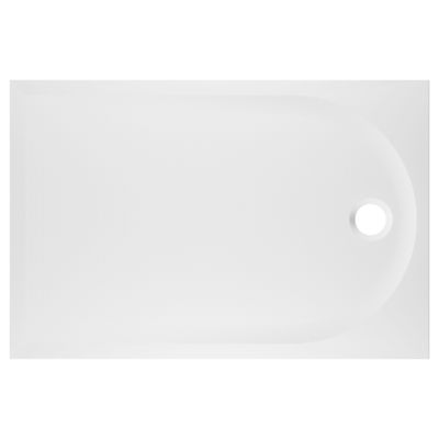 Receveur de douche L.120 x l.90 cm blanc en résine, GoodHome Cavally