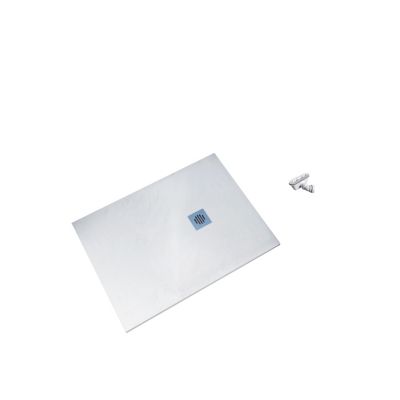 Receveur de douche L.120 x l.90cm blanc rectangulaire - En résine - Grille en inox - Bac à douche 120x90x3cm - Extra plat