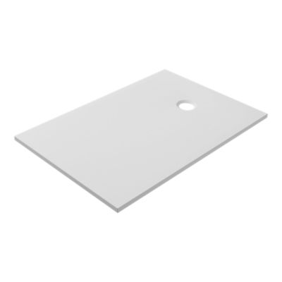 Receveur de douche l.80 x L.120 cm blanc antidérapant, GoodHome Leira