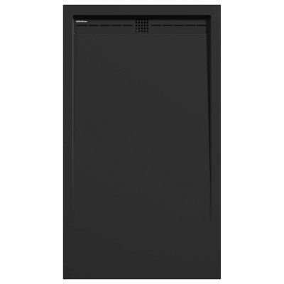 Receveur de douche Noir, finition Lisse Stone CACH, grille de couleur - 120 x 90 cm