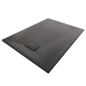 Receveur de douche noir série GT en SMC, largeur 90cm, 90x90cm, avec système d évacuation type B