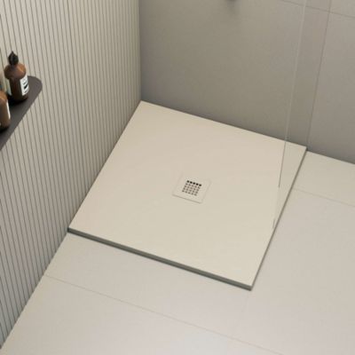 Receveur de douche Poalgi extraplat carré blanc perle 120x120 cm Arena - POALGI