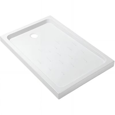 Receveur de douche à poser épaisseur 8cm céramique traditionnelle SANINDUSA 100x80 Moraira Plus blanc