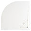 Receveur de douche quart de cercle à poser 90 x 90 cm, résine minérale, blanc, Cooke & Lewis Helgea