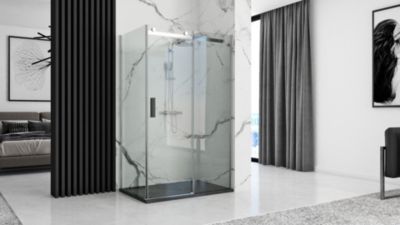 Receveur de douche REA Rock Black 90x120