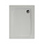 Receveur de douche rectangulaire 80x100cm, blanc mat effet pierre, Allibert Mooneo