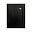 Receveur de douche rectangulaire 80x100cm, noir mat effet pierre, Allibert Mooneo