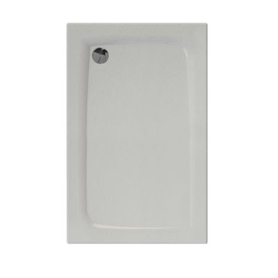 Receveur de douche rectangulaire 90x140cm, blanc mat effet pierre, Allibert Mooneo