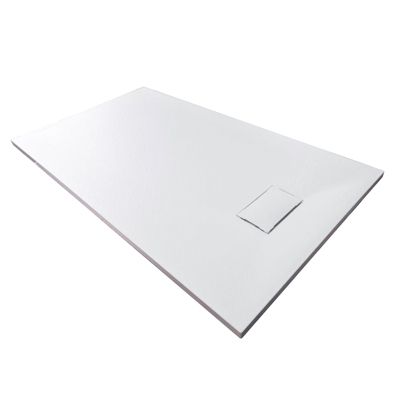 Receveur de douche rectangulaire 90x160cm en SMC - 3,2cm de hauteur - blanc - Sans système d'évacuation
