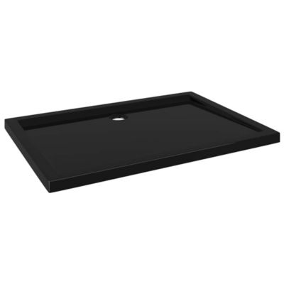 Receveur de douche rectangulaire ABS Noir 80x110 cm vidaXL