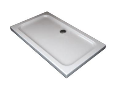 Receveur de douche rectangulaire surbaissé en Abs avec bonde inclus H. 5 cm - 70 x 140