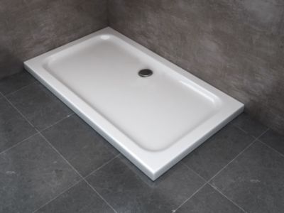 Receveur de douche rectangulaire surbaissé en Abs avec bonde inclus H. 5 cm - 70 x 140
