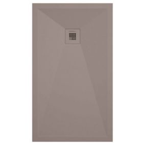 Receveur de douche sable lisse Stone Plus, grille de couleur - 120 x 80 cm