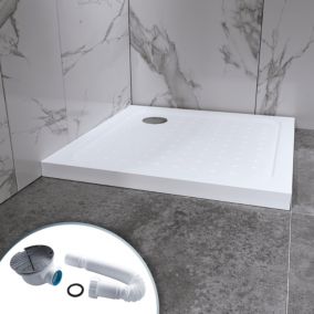 Receveur de douche SANA + bonde 100 x 100 cm blanc - Saniverre