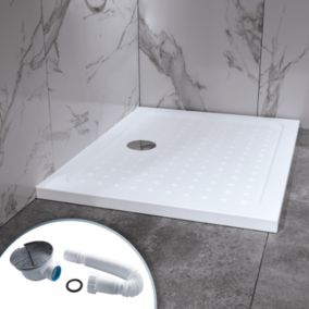 Receveur de douche SANA + bonde 100 x 120 cm blanc - Saniverre