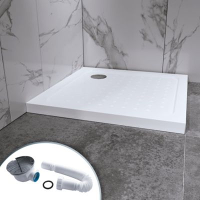 Receveur de douche SANA + bonde 80 x 80 cm blanc - Saniverre