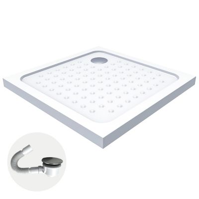 Receveur de douche SANA + bonde 80 x 80 cm blanc - Saniverre