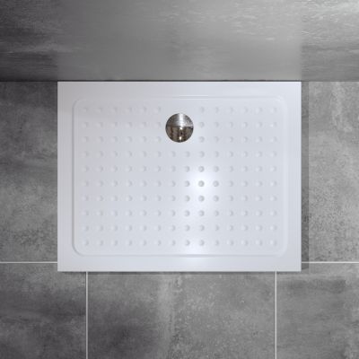 Receveur de douche SANA + bonde 80 x 90 cm blanc - Saniverre