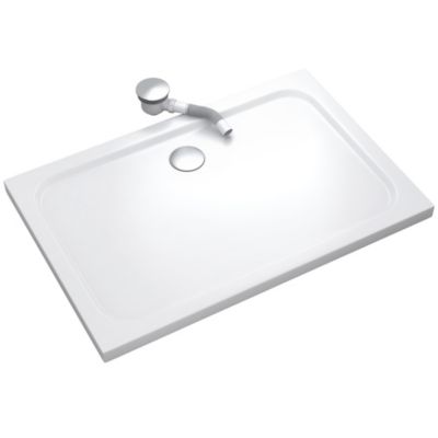 Receveur de douche SHIMMER 80 x 110 cm acrylique Blanc + bonde et siphon inclus - Saniverre