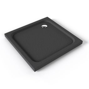 Receveur de douche SHIMMER STONE 95 x 95 cm acrylique Gris effet pierre + bonde et siphon inclus - Saniverre