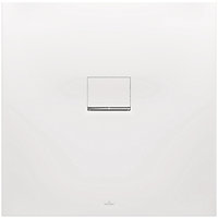 Receveur de douche Squaro Infinity carré 90 x 90 x 4 cm Marbre blanc Quaryl Villeroy & Boch