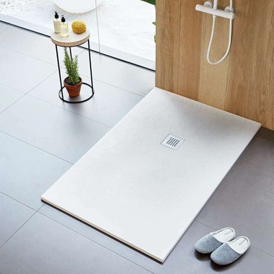 Receveur de douche STRATO extra plat 160 x 100 cm - Blanc - Résistant et Facile à installer - Salle de bain, Douche