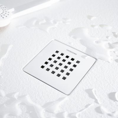 Receveur de douche STRATO extra plat 160 x 100 cm - Blanc - Résistant et Facile à installer - Salle de bain, Douche