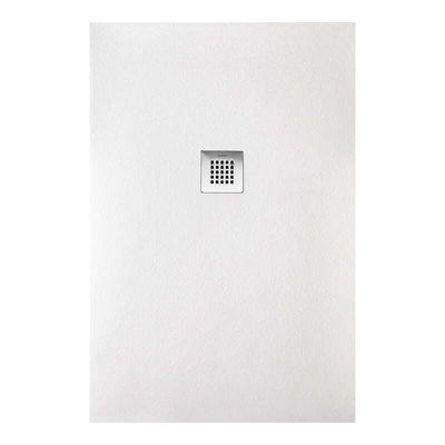 Receveur de douche STRATO extra plat,  Blanc - 160 x 100 cm  - Résistant et Facile à installer - Salle de bain - Douche