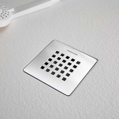 Receveur de douche STRATO extra plat,  Gris - 140 x 70 cm - Résistant et Facile à installer - Salle de bain - Douche