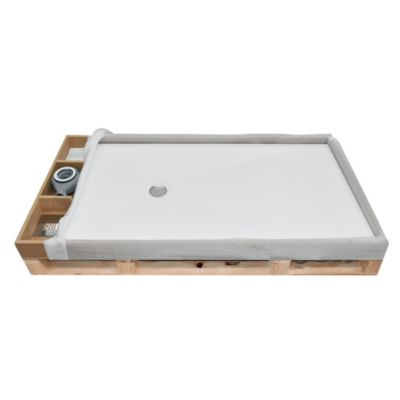 Receveur de douche Terrazo Noir, finition Lisse Stone 3D, grille de couleur - 120 x 90 cm