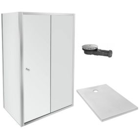 Receveur douche JACOB DELAFON Ipso 80x80 + paroi porte pivotante angle + bonde