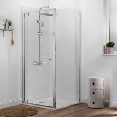 Receveur douche JACOB DELAFON Ipso 80x80 + paroi porte pivotante angle + bonde